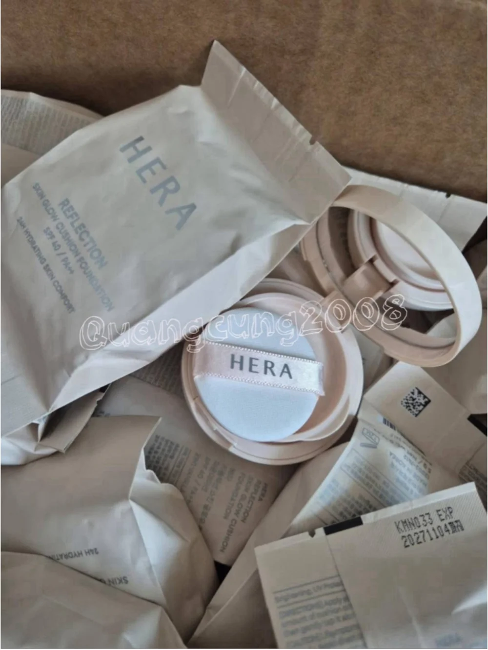 HERA Reflection Skin Glow Cushion Foundation 21N1 5g Mini SPF40 PA++ K-Beauty